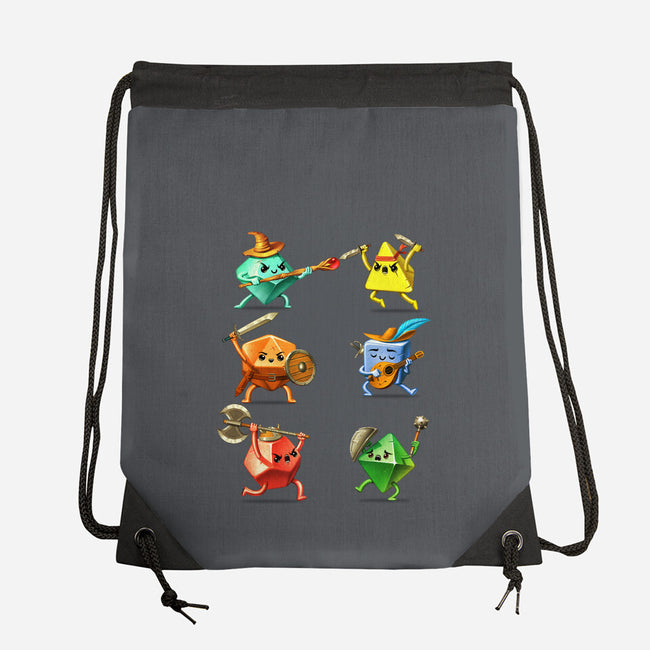 RPG Dice Party-none drawstring bag-andremuller.art