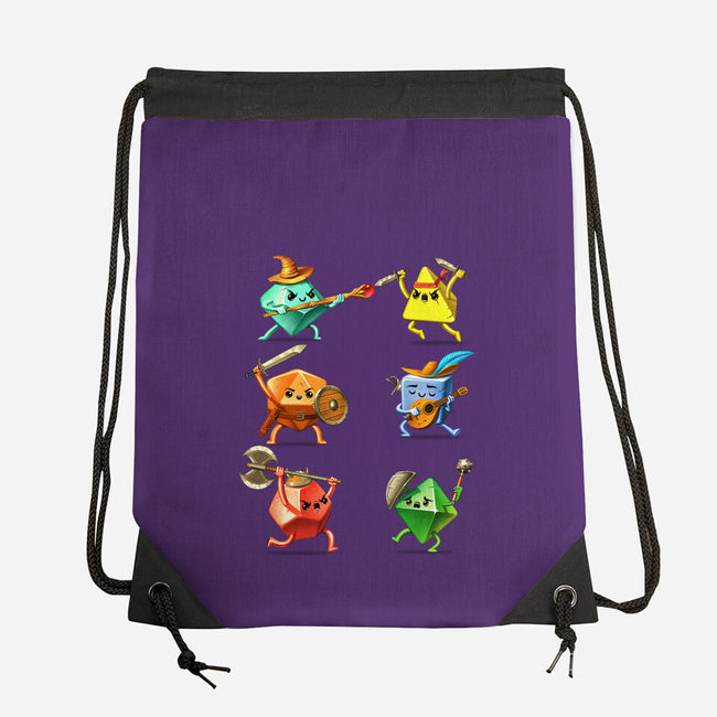 RPG Dice Party-none drawstring bag-andremuller.art