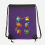 RPG Dice Party-none drawstring bag-andremuller.art