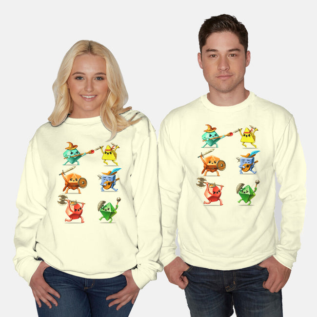 RPG Dice Party-unisex crew neck sweatshirt-andremuller.art