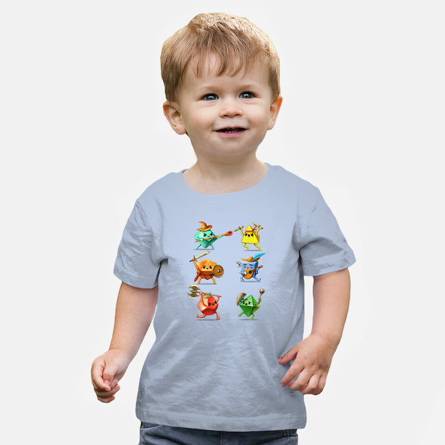 RPG Dice Party-baby basic tee-andremuller.art