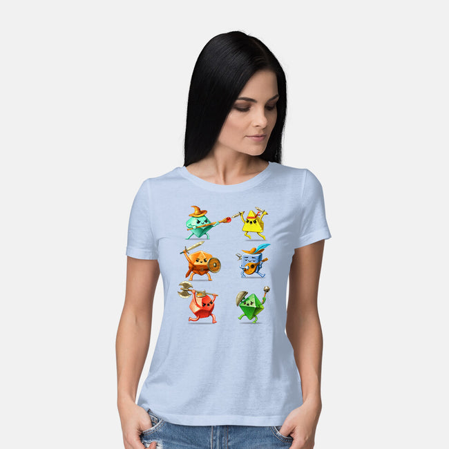 RPG Dice Party-womens basic tee-andremuller.art
