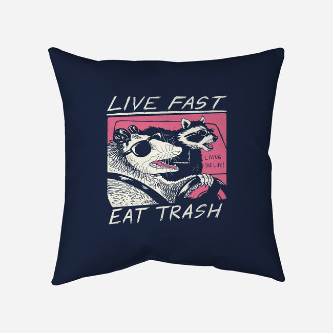Fast Trash Life-none non-removable cover w insert throw pillow-vp021