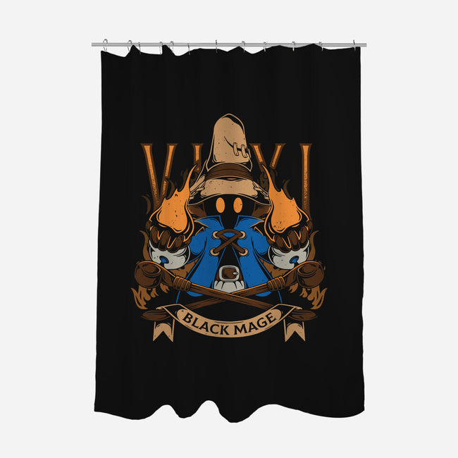 Black Mage-none polyester shower curtain-Alundrart