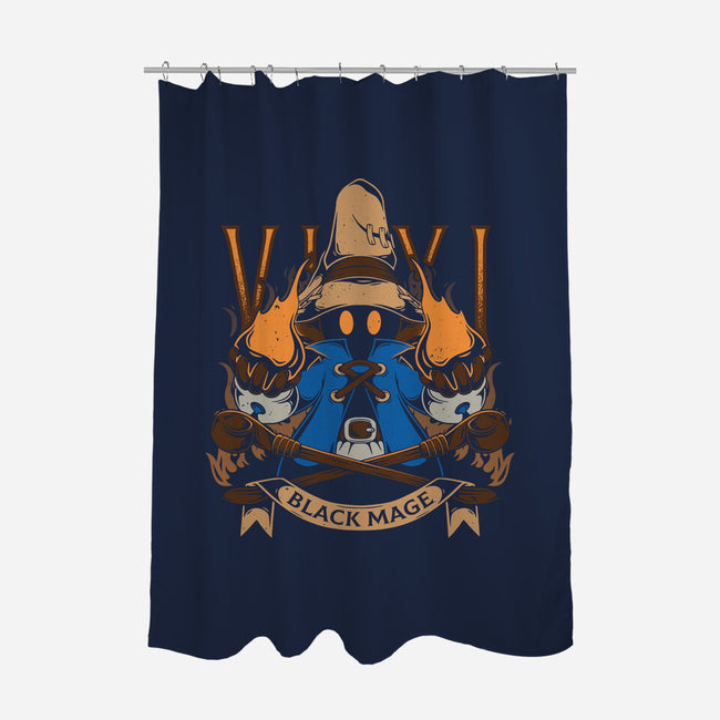 Black Mage-none polyester shower curtain-Alundrart