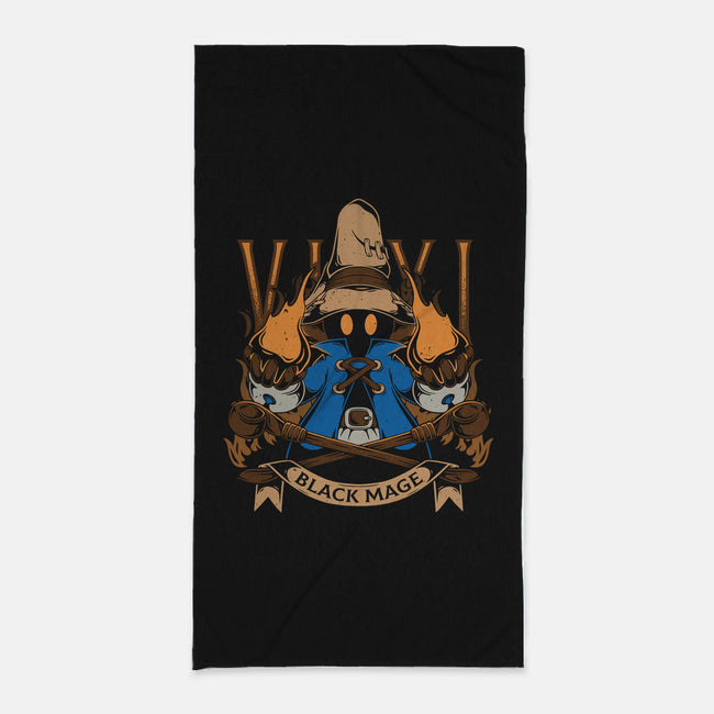 Black Mage-none beach towel-Alundrart