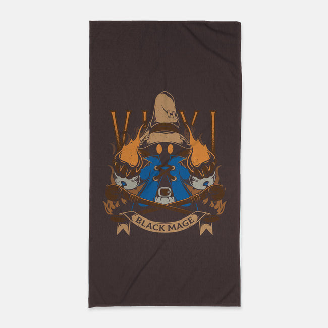 Black Mage-none beach towel-Alundrart