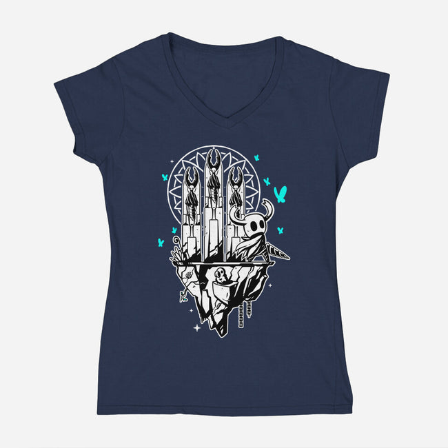 Bug Knights-womens v-neck tee-theteenosaur
