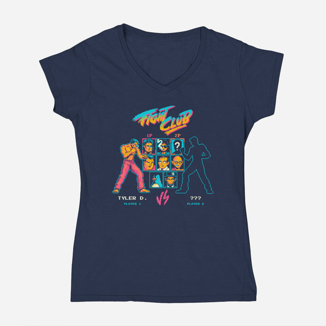 Ready, Fight-womens v-neck tee-Mathiole