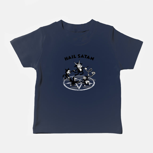 Hail Satan-baby basic tee-Paul Simic
