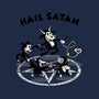 Hail Satan-womens fitted tee-Paul Simic