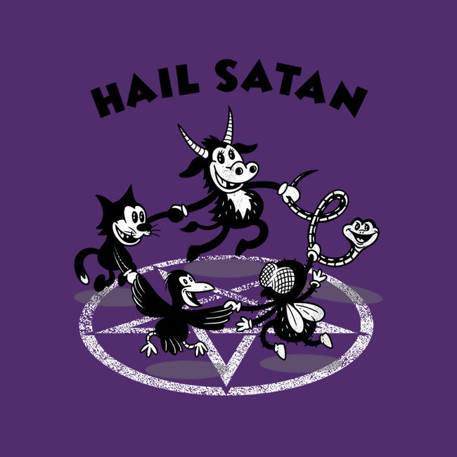 Hail Satan-none stretched canvas-Paul Simic