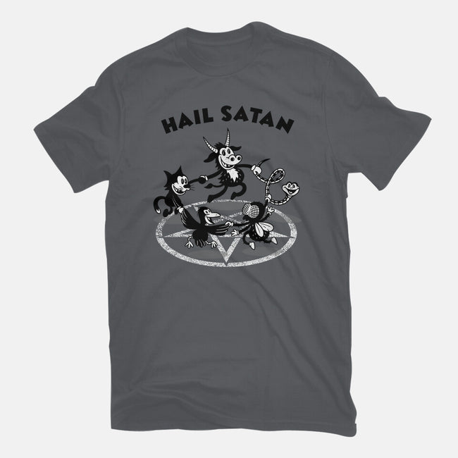 Hail Satan-womens basic tee-Paul Simic