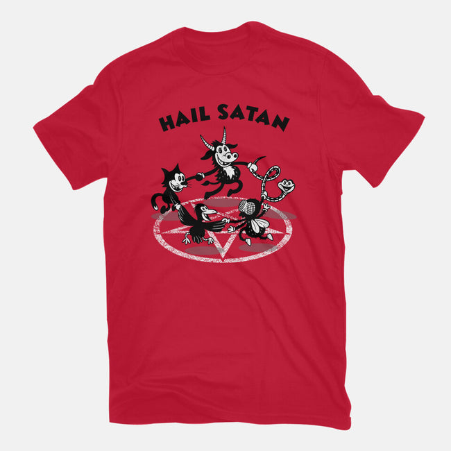 Hail Satan-womens basic tee-Paul Simic
