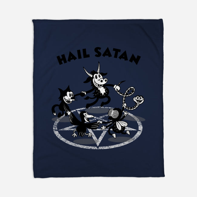 Hail Satan-none fleece blanket-Paul Simic