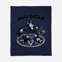 Hail Satan-none fleece blanket-Paul Simic