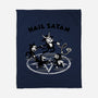 Hail Satan-none fleece blanket-Paul Simic