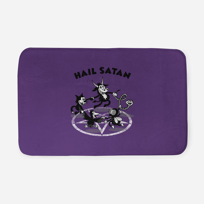 Hail Satan-none memory foam bath mat-Paul Simic