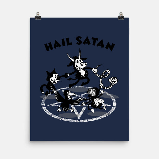 Hail Satan-none matte poster-Paul Simic