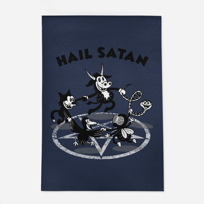 Hail Satan-none indoor rug-Paul Simic