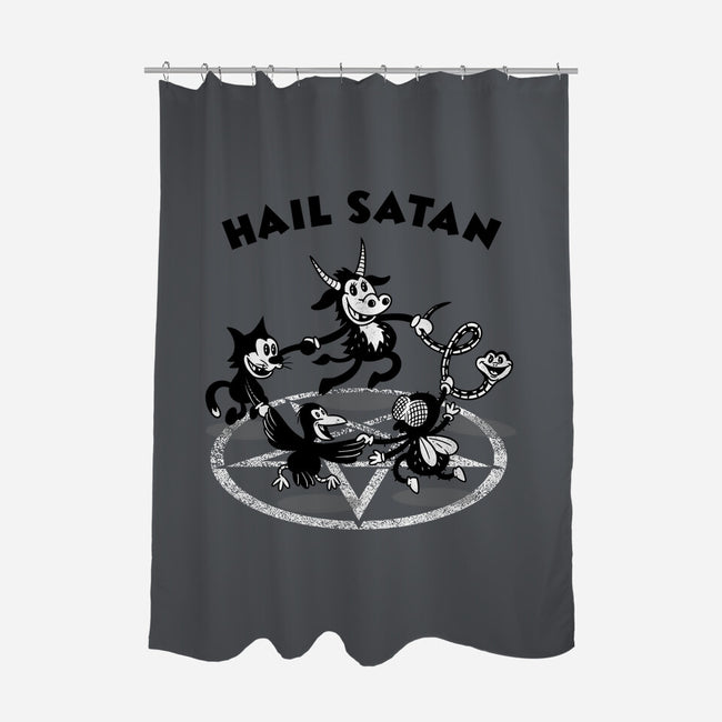 Hail Satan-none polyester shower curtain-Paul Simic