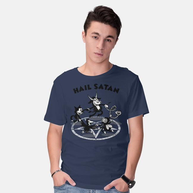 Hail Satan-mens basic tee-Paul Simic