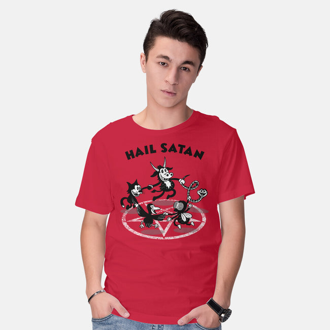 Hail Satan-mens basic tee-Paul Simic
