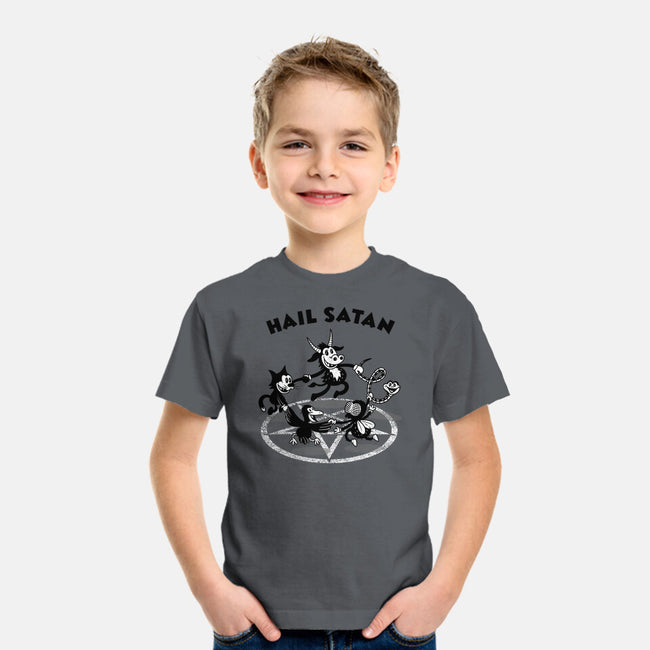 Hail Satan-youth basic tee-Paul Simic