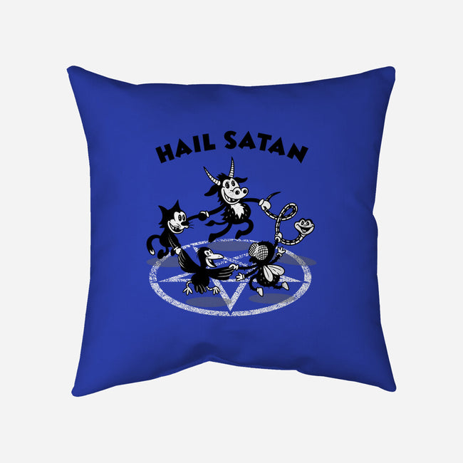 Hail Satan-none removable cover w insert throw pillow-Paul Simic