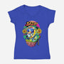 Sonic Speed-womens v-neck tee-iqbalgarint