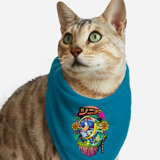 Sonic Speed-cat bandana pet collar-iqbalgarint