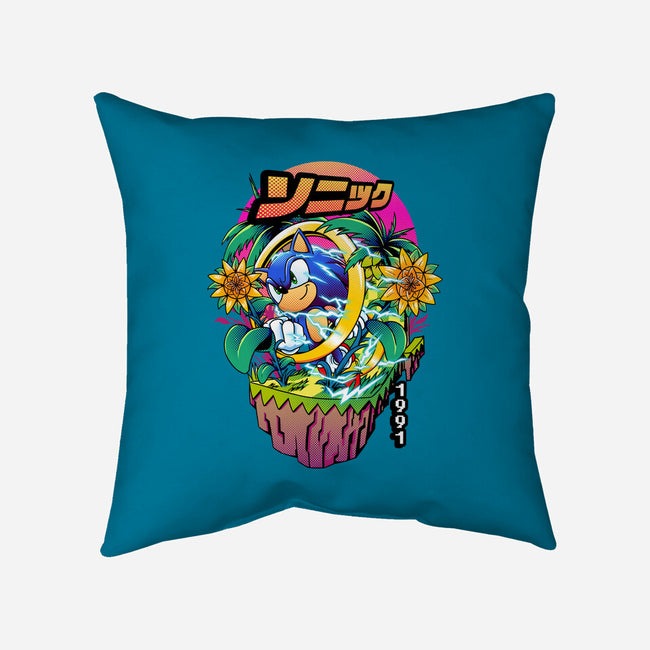 Sonic Speed-none removable cover w insert throw pillow-iqbalgarint
