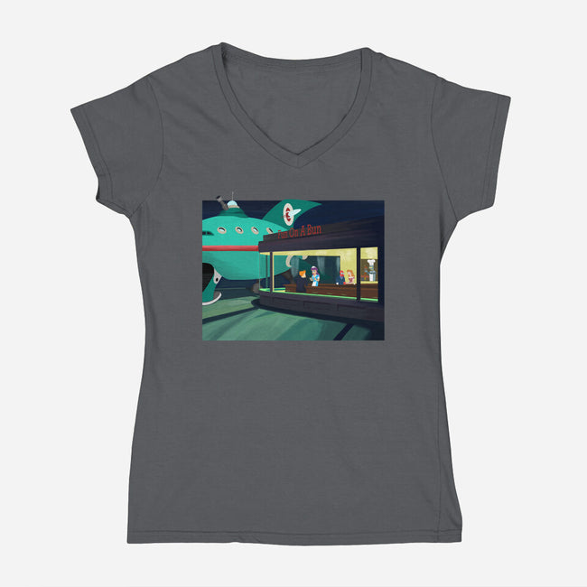 Fun On A Bun-womens v-neck tee-SeamusAran