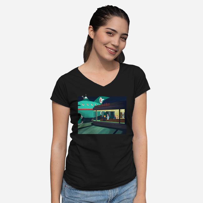 Fun On A Bun-womens v-neck tee-SeamusAran