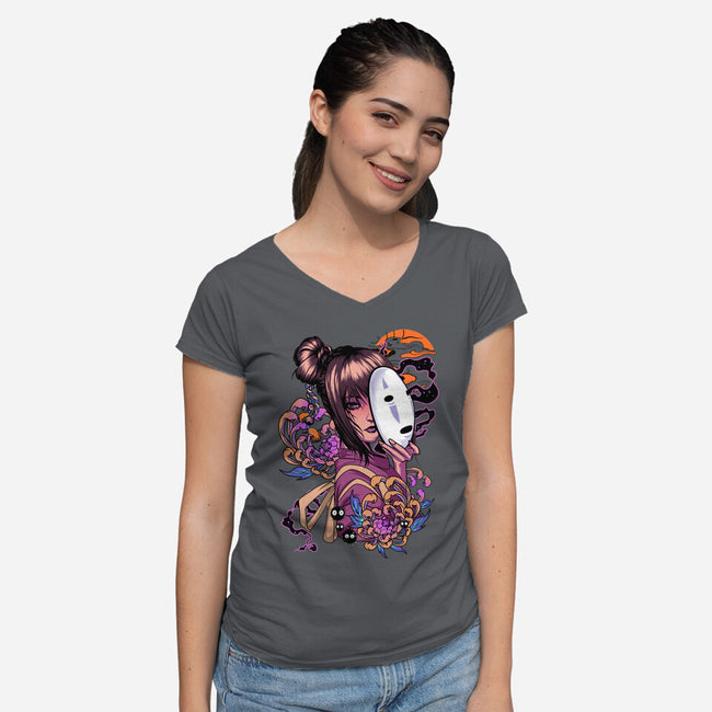 Chihiro Spirit-womens v-neck tee-heydale