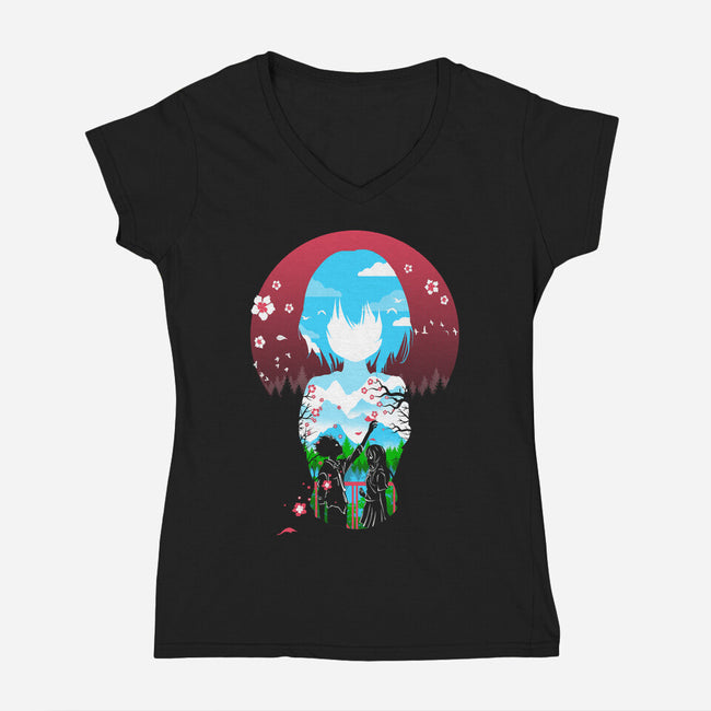 A Silent Love-womens v-neck tee-constantine2454