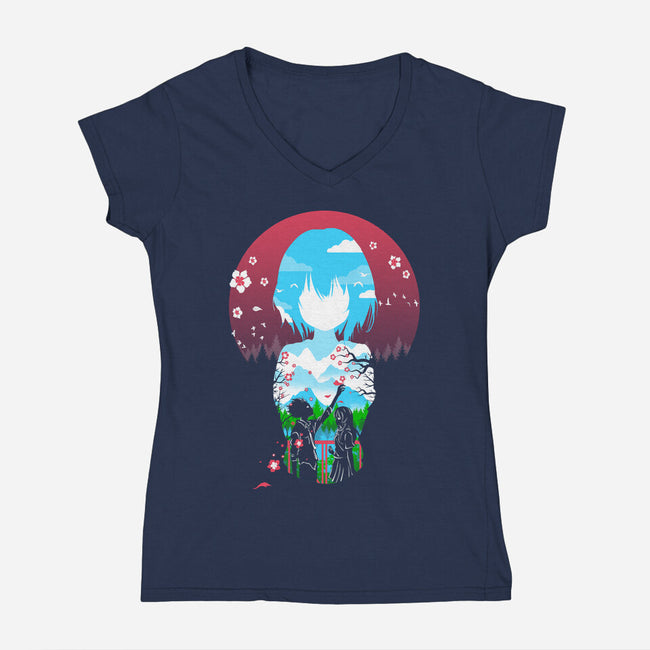A Silent Love-womens v-neck tee-constantine2454