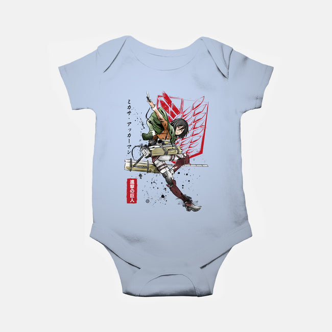 Soldier Mikasa-baby basic onesie-DrMonekers