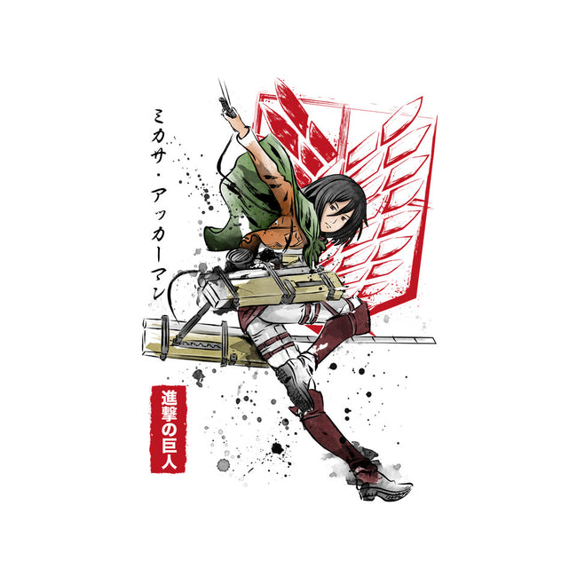 Soldier Mikasa-none removable cover throw pillow-DrMonekers