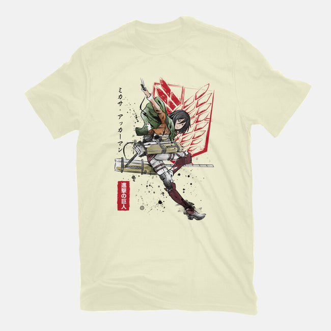 Soldier Mikasa-womens fitted tee-DrMonekers