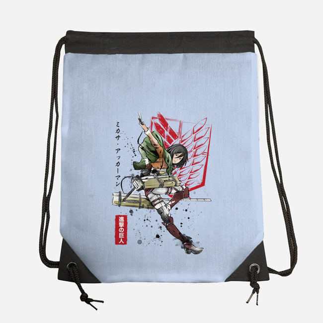 Soldier Mikasa-none drawstring bag-DrMonekers
