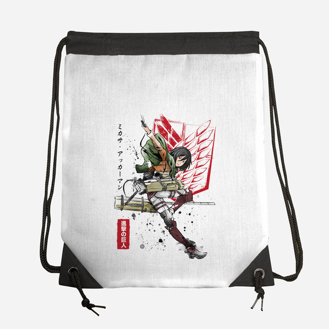 Soldier Mikasa-none drawstring bag-DrMonekers