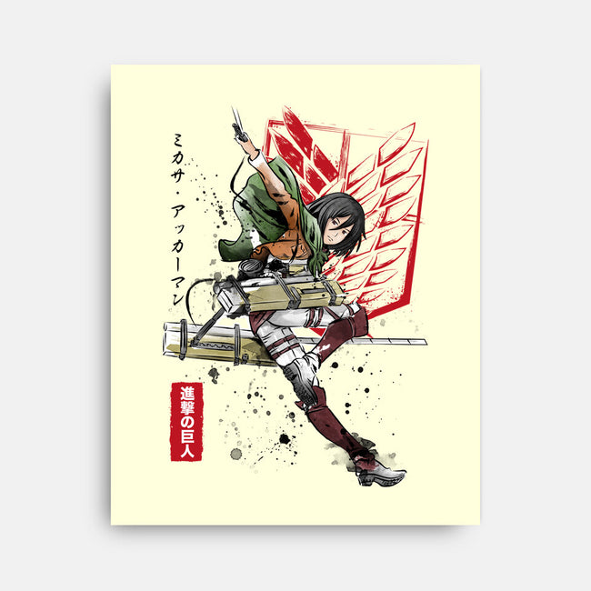 Soldier Mikasa-none stretched canvas-DrMonekers