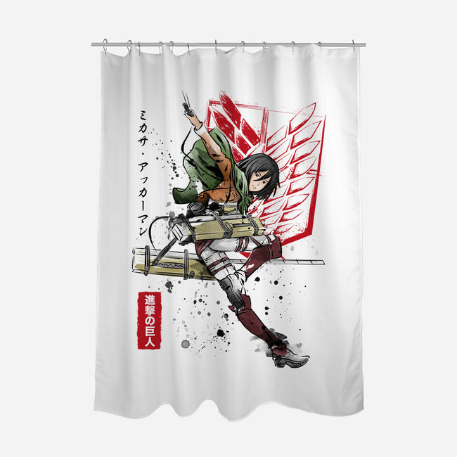 Soldier Mikasa-none polyester shower curtain-DrMonekers