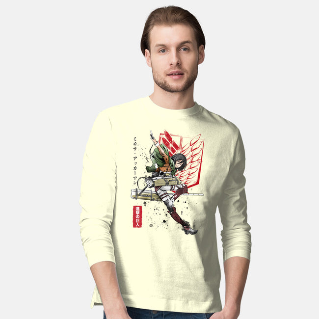 Soldier Mikasa-mens long sleeved tee-DrMonekers