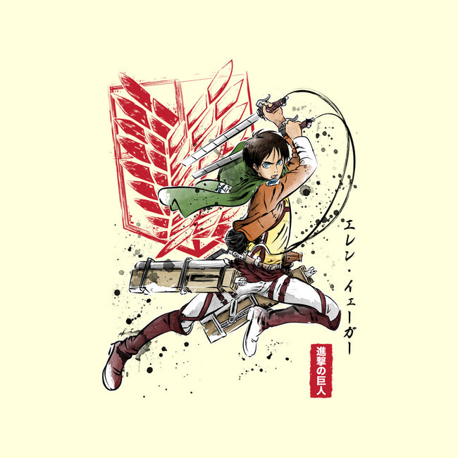 Soldier Eren-none removable cover w insert throw pillow-DrMonekers