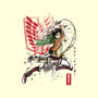 Soldier Eren-none removable cover w insert throw pillow-DrMonekers