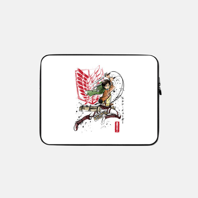 Soldier Eren-none zippered laptop sleeve-DrMonekers