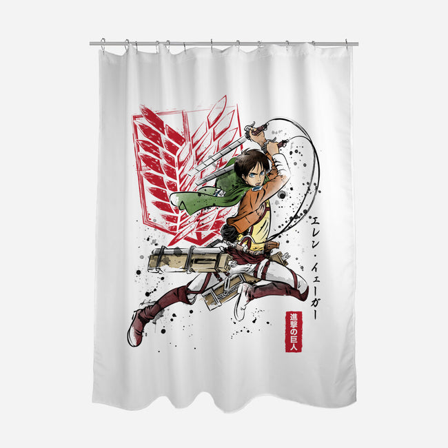 Soldier Eren-none polyester shower curtain-DrMonekers