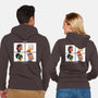Friendz-unisex zip-up sweatshirt-Angel Rotten